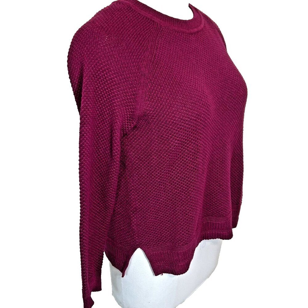 Old Navy - Women's XXL Sweater Cranberry Red Crew Neck Long Sleeve